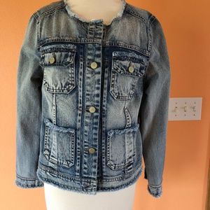 Democracy Distressed Jean Jacket, Size L